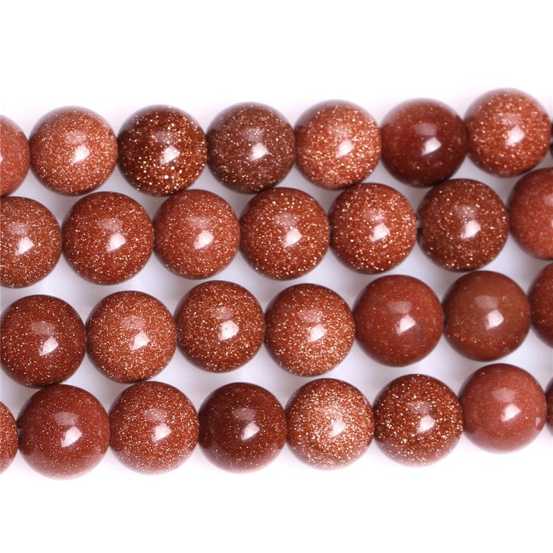 JOE FOREMAN Brown Gold Sandstone Beads for Jewelry Making Gemstone Semi Precious 8mm Round 15" JOE FOREMAN - Image 3